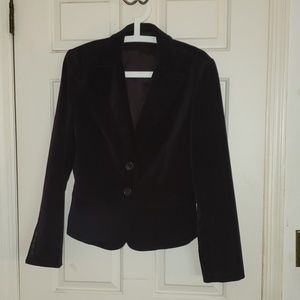 Express Dark Purple Women's Velour Blazer